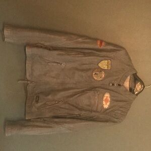 Harley-Davidson Womens Firebrand Washed Sheepskin Leather Jacket LIKE NEW